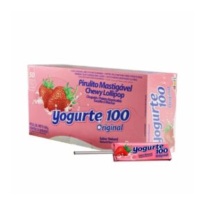 DORI PIRULITO MASTIGAVEL YOGURTE 100 MORANGO 50X11,2G - DY-0002